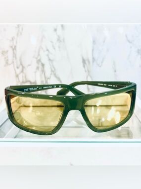 Off-White Men’s Bologna Sunglasses in 5518 Sage Green  Sunglasses NIB